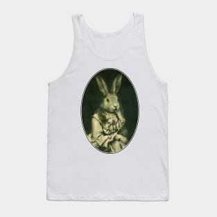 Victorian Hare Girl Oval Design Tank Top